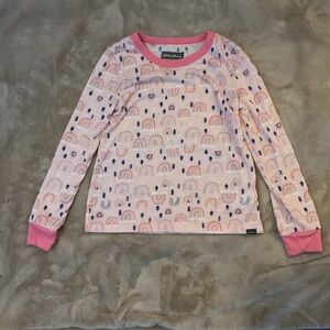 Eddie Bauer Vibrant Pink and Blue Pajama Top